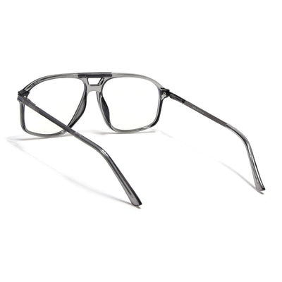 EyeJack Titex Shine Grey Aviator Eyeglasses for Men & Women (18906CL296-C5)