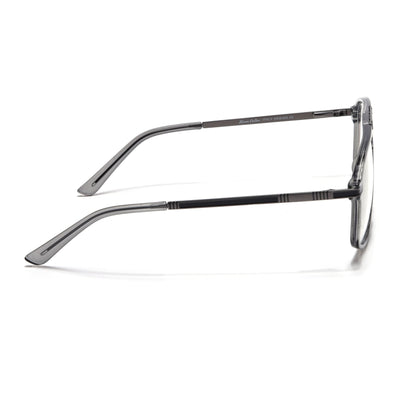 EyeJack Titex Shine Grey Aviator Eyeglasses for Men & Women (18906CL296-C5)