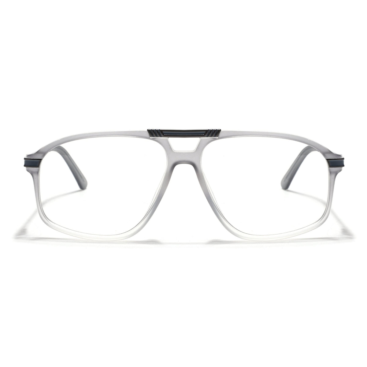 EyeJack Titex Matt Grey Aviator Eyeglasses for Men & Women (18906CL297-C6)