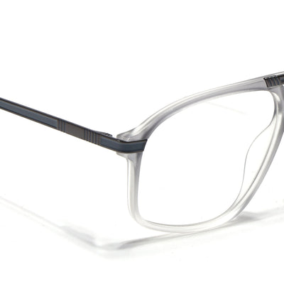 EyeJack Titex Matt Grey Aviator Eyeglasses for Men & Women (18906CL297-C6)