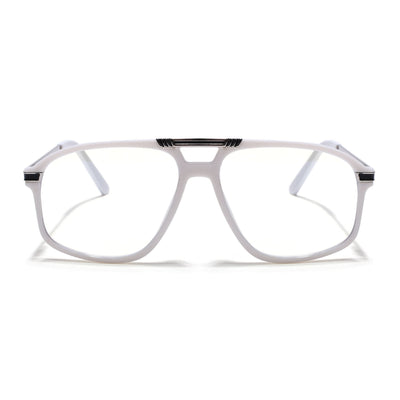 EyeJack Titex White Aviator Eyeglasses for Men & Women (18906CL299-C8)