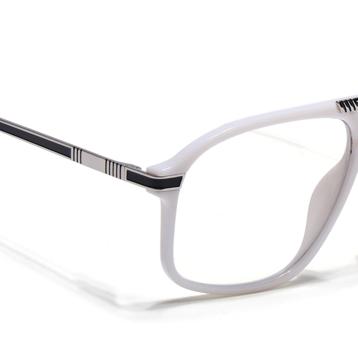 EyeJack Titex White Aviator Eyeglasses for Men & Women (18906CL299-C8)