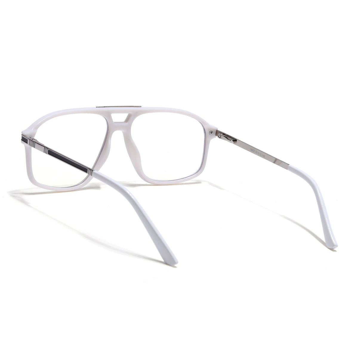 EyeJack Titex White Aviator Eyeglasses for Men & Women (18906CL299-C8)