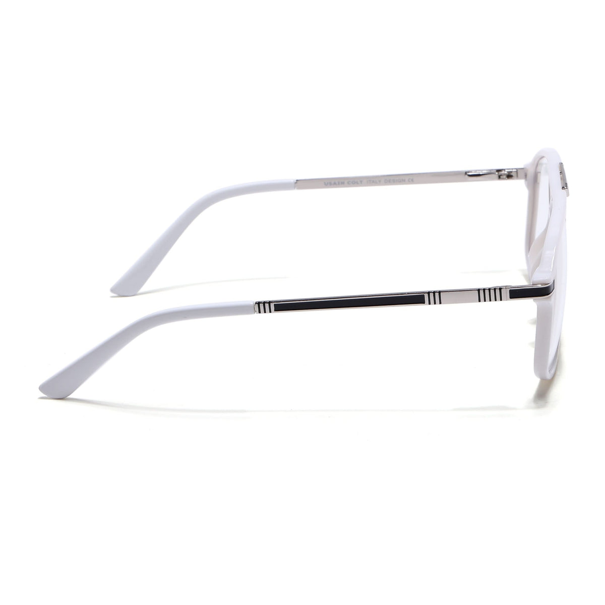 EyeJack Titex White Aviator Eyeglasses for Men & Women (18906CL299-C8)