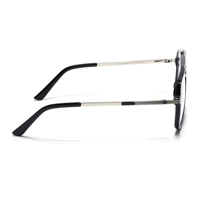 EyeJack Titex Shine Black & Silver Wayfarer Eyeglasses for Men & Women (18907CL304-C2)
