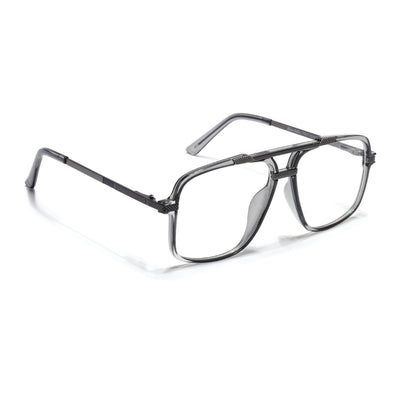 EyeJack Titex Shine Grey Wayfarer Eyeglasses for Men & Women (18907CL307-C5)