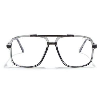 EyeJack Titex Shine Grey Wayfarer Eyeglasses for Men & Women (18907CL307-C5)