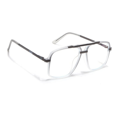 EyeJack Titex Matt Grey Wayfarer Eyeglasses for Men & Women (18907CL308-C6)