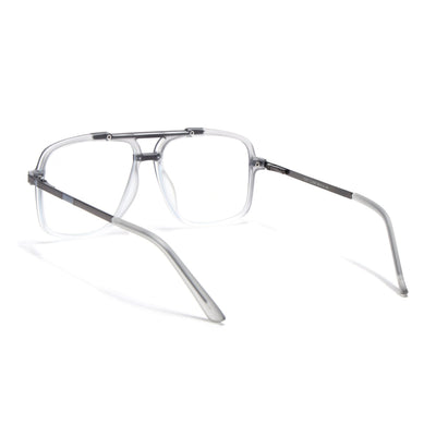 EyeJack Titex Matt Grey Wayfarer Eyeglasses for Men & Women (18907CL308-C6)