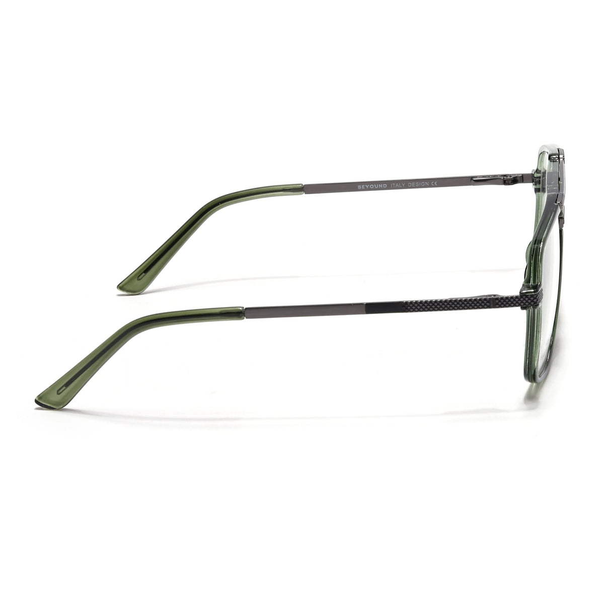 EyeJack Titex Green & Grey Wayfarer Eyeglasses for Men & Women (18907CL311-C9)