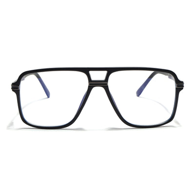 EyeJack Titex Matt Black & Grey Wayfarer Eyeglasses for Men & Women (18908CL317-C4)