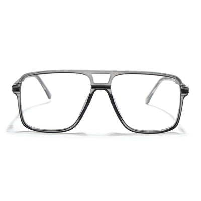 EyeJack Titex Shine Grey Wayfarer Eyeglasses for Men & Women (18908CL318-C5)