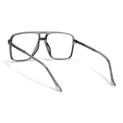 EyeJack Titex Shine Grey Wayfarer Eyeglasses for Men & Women (18908CL318-C5)