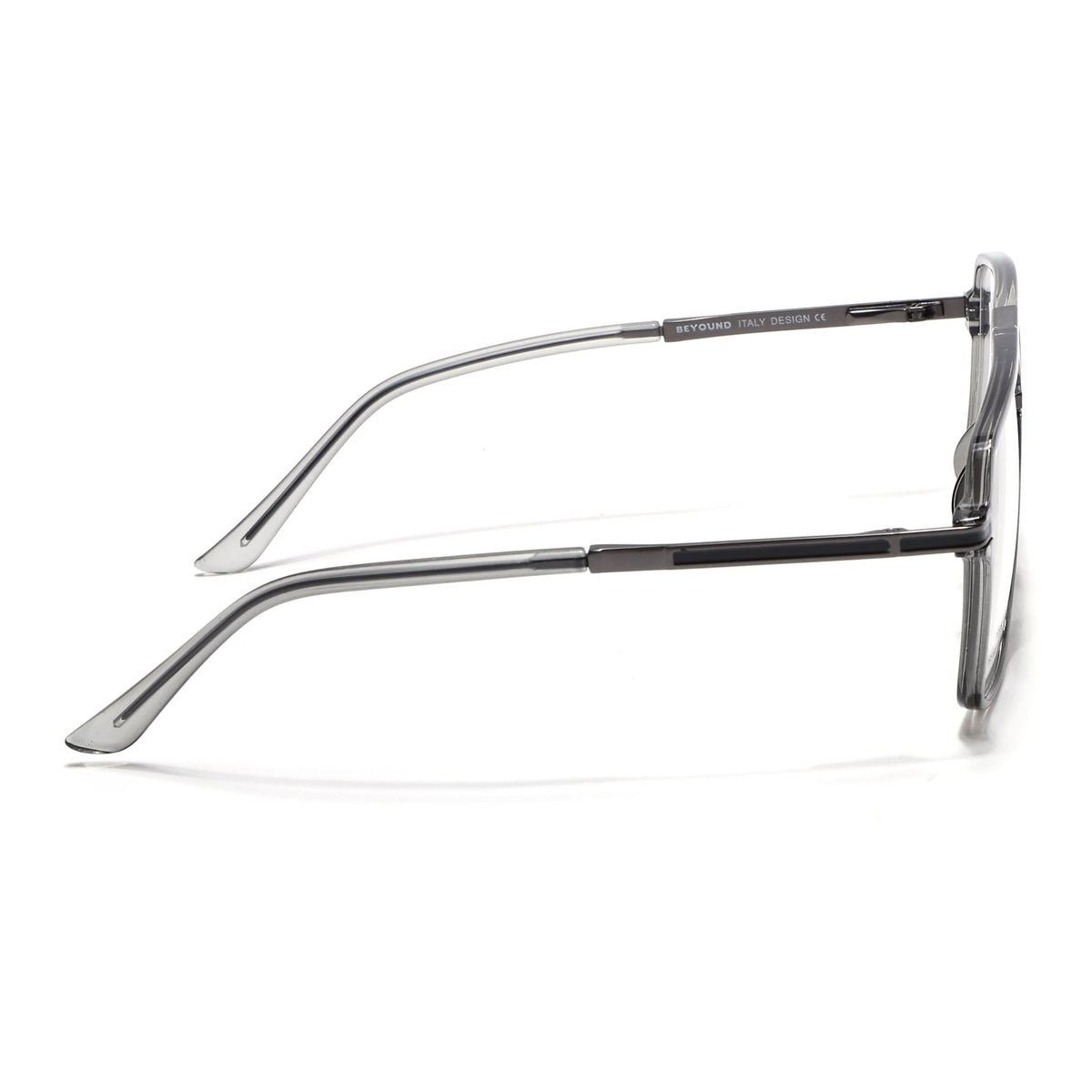 EyeJack Titex Shine Grey Wayfarer Eyeglasses for Men & Women (18908CL318-C5)