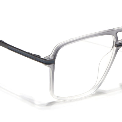 EyeJack Titex Matt Grey Wayfarer Eyeglasses for Men & Women (18908CL319-C6)