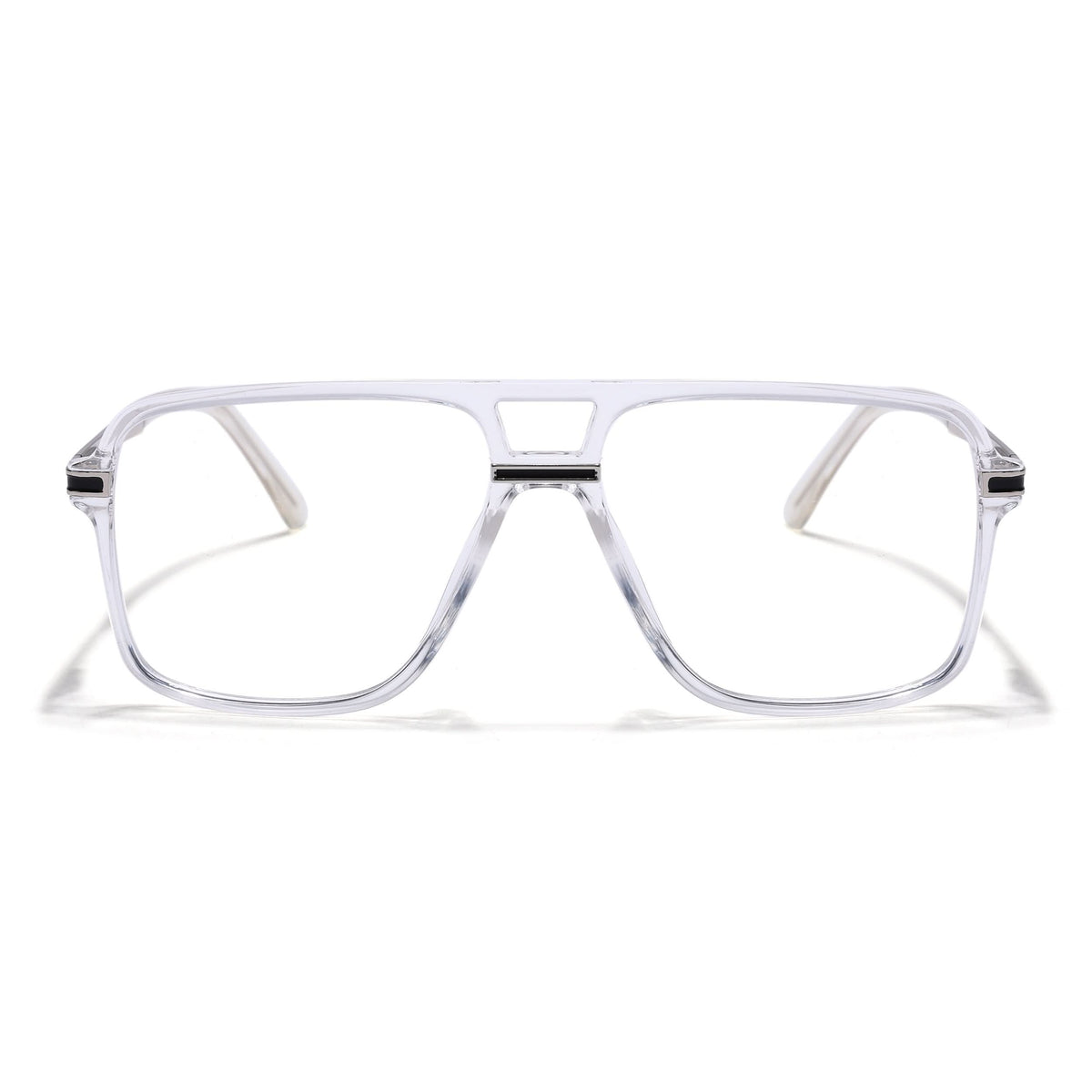 EyeJack Titex Transparent Wayfarer Eyeglasses for Men & Women (18908CL320-C7)