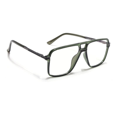EyeJack Titex Green Wayfarer Eyeglasses for Men & Women (18908CL322-C9)
