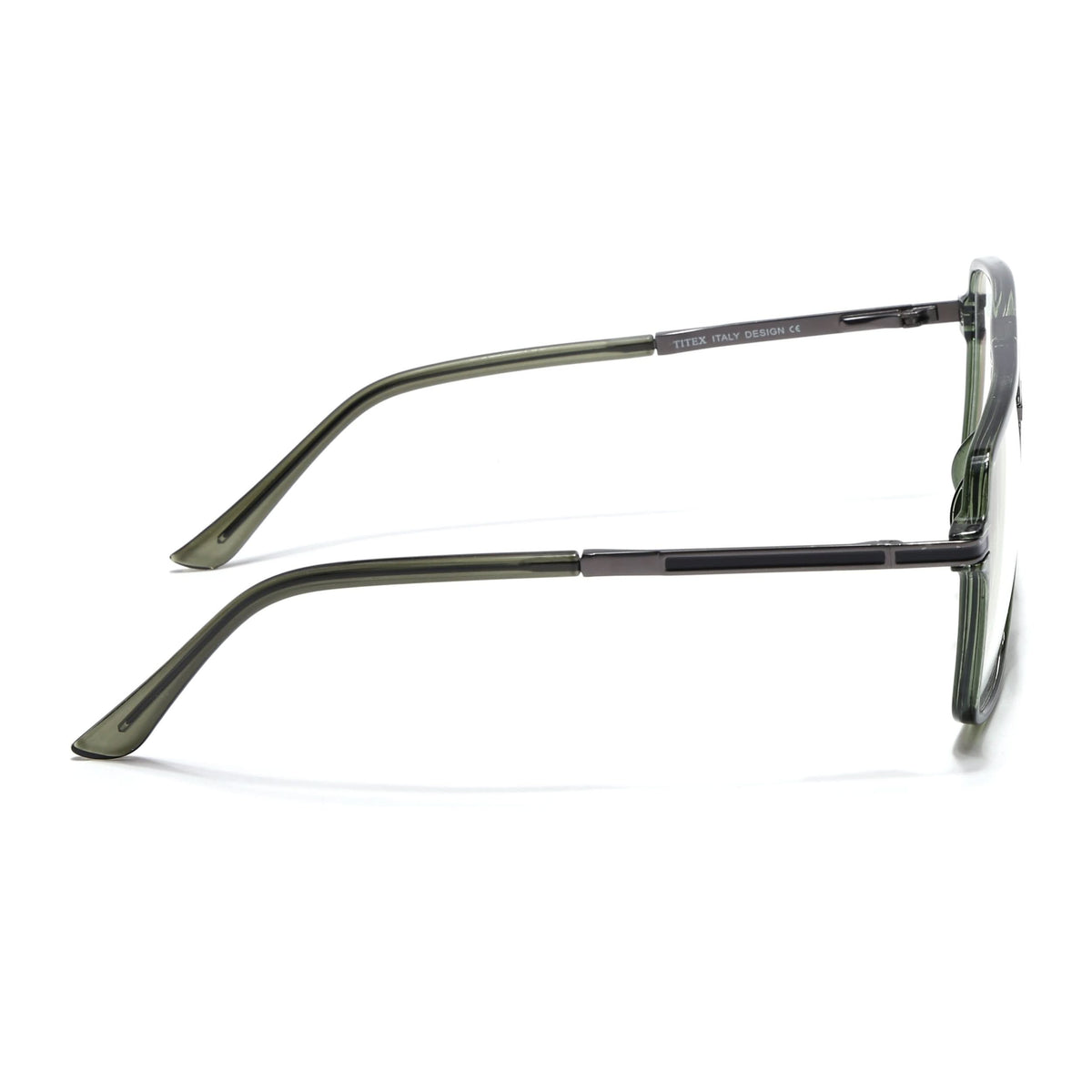 EyeJack Titex Green Wayfarer Eyeglasses for Men & Women (18908CL322-C9)