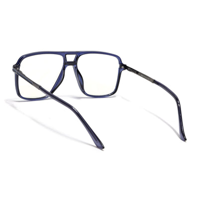 EyeJack Titex Blue Wayfarer Eyeglasses for Men & Women (18908CL323-C10)
