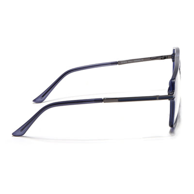 EyeJack Titex Blue Wayfarer Eyeglasses for Men & Women (18908CL323-C10)