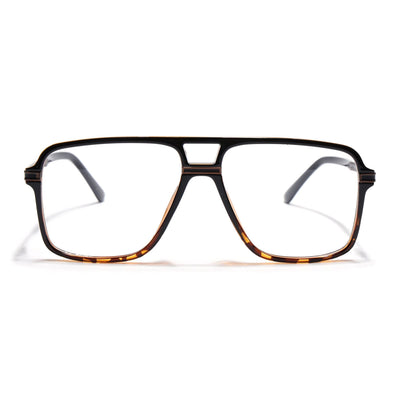 EyeJack Titex Demi Brown Wayfarer Eyeglasses for Men & Women (18908CL324-C11)