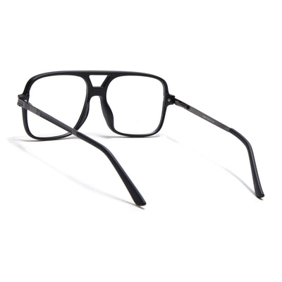 EyeJack Titex Matt Black & Grey Wayfarer Eyeglasses for Men & Women (18909CL328-C4)