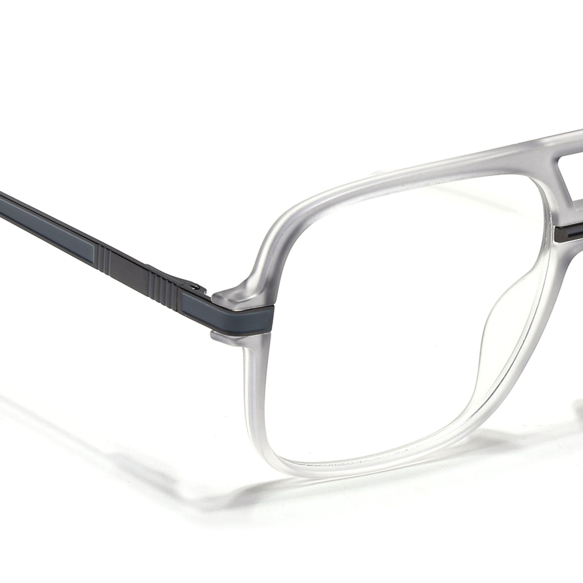 EyeJack Titex Matt Grey Wayfarer Eyeglasses for Men & Women (18909CL330-C6)