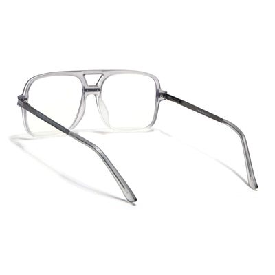 EyeJack Titex Matt Grey Wayfarer Eyeglasses for Men & Women (18909CL330-C6)