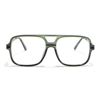 EyeJack Titex Green Wayfarer Eyeglasses for Men & Women (18909CL333-C9)
