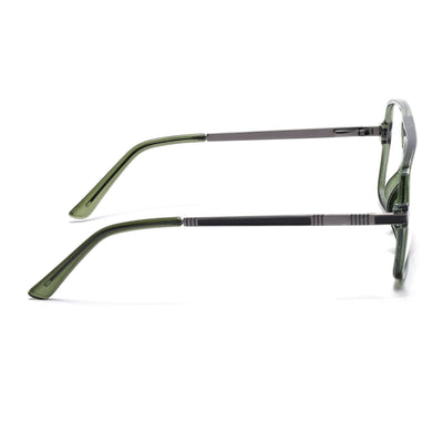 EyeJack Titex Green Wayfarer Eyeglasses for Men & Women (18909CL333-C9)