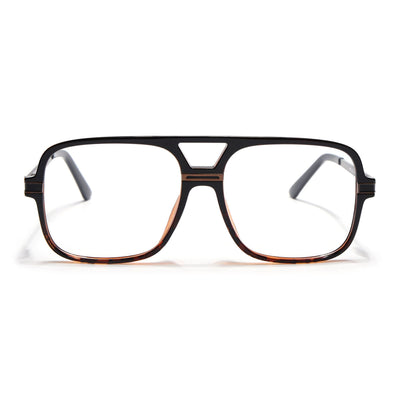 EyeJack Titex Demi Brown Wayfarer Eyeglasses for Men & Women (18909CL335-C11)