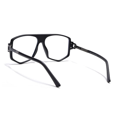 EyeJack Titex Matt Black & Grey Wayfarer Eyeglasses for Men & Women (18910CL339-C4)