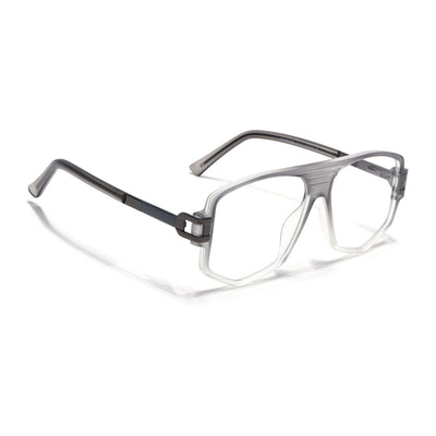 EyeJack Titex Matt Grey Wayfarer Eyeglasses for Men & Women (18910CL341-C6)