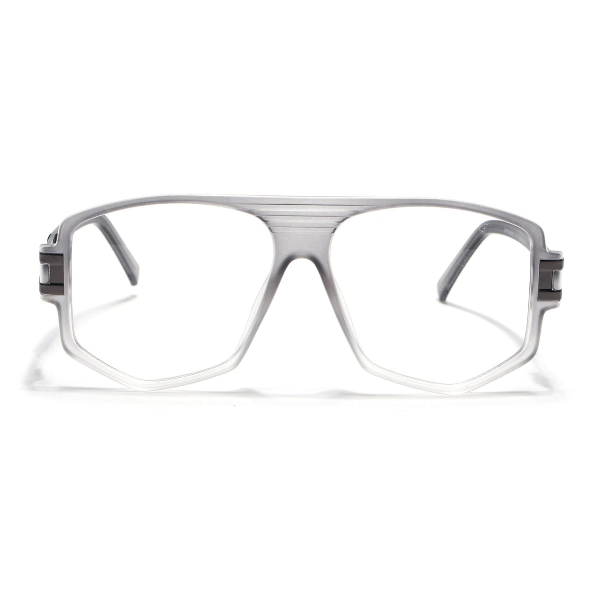 EyeJack Titex Matt Grey Wayfarer Eyeglasses for Men & Women (18910CL341-C6)