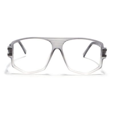 EyeJack Titex Matt Grey Wayfarer Eyeglasses for Men & Women (18910CL341-C6)
