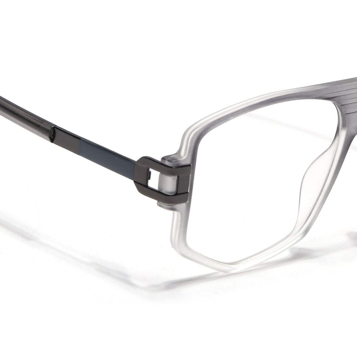 EyeJack Titex Matt Grey Wayfarer Eyeglasses for Men & Women (18910CL341-C6)