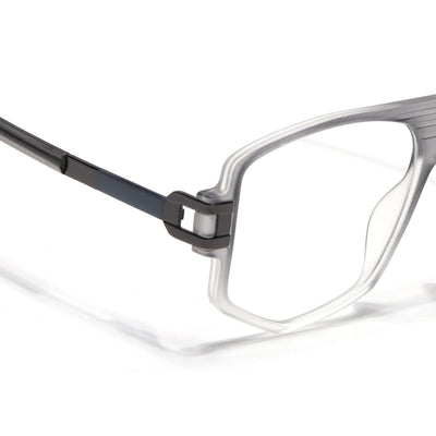 EyeJack Titex Matt Grey Wayfarer Eyeglasses for Men & Women (18910CL341-C6)