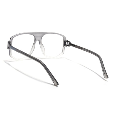 EyeJack Titex Matt Grey Wayfarer Eyeglasses for Men & Women (18910CL341-C6)