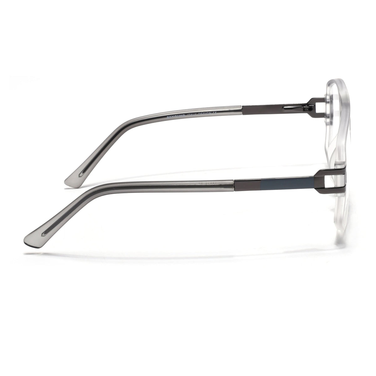 EyeJack Titex Matt Grey Wayfarer Eyeglasses for Men & Women (18910CL341-C6)