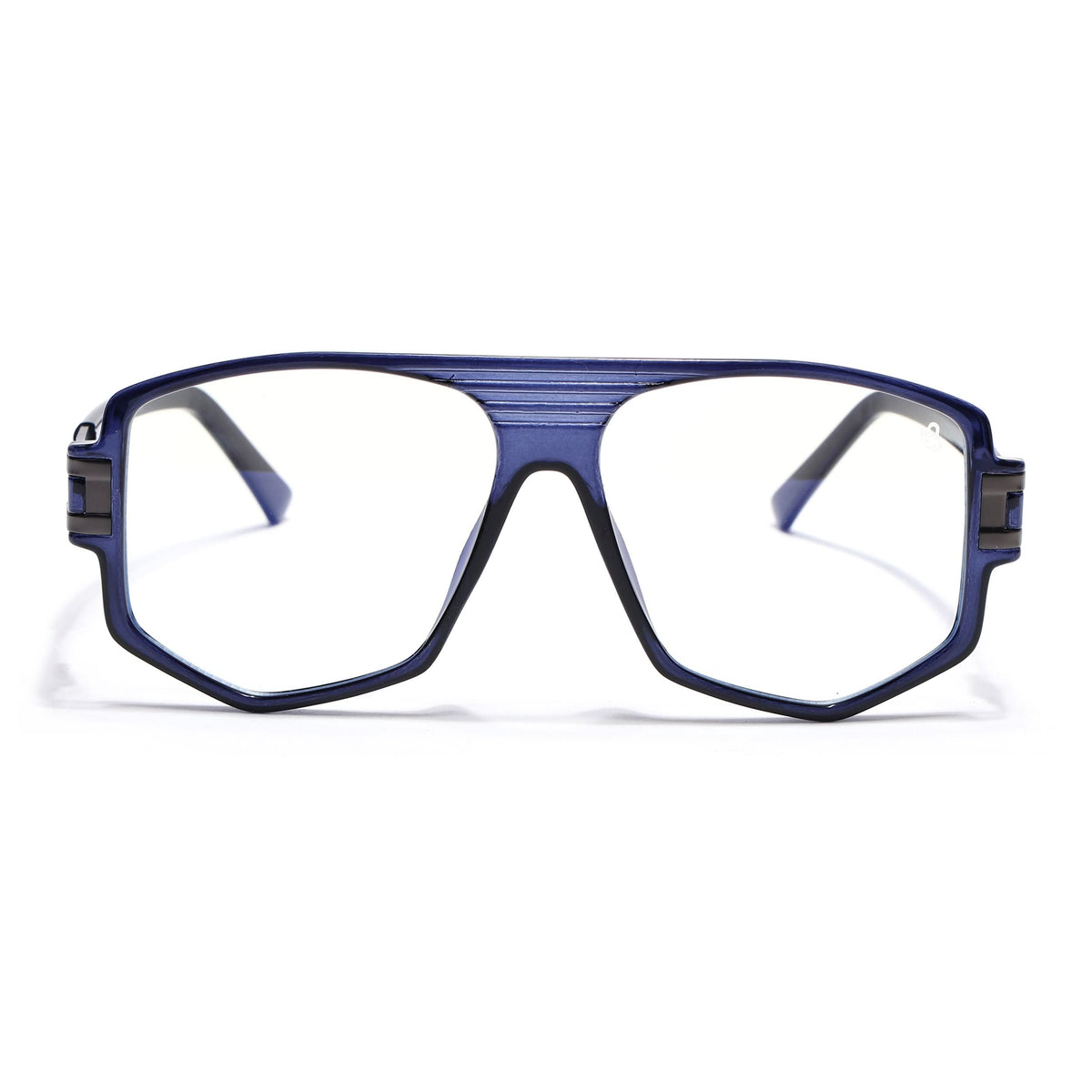 EyeJack Titex Blue Wayfarer Eyeglasses for Men & Women (18910CL345-C10)