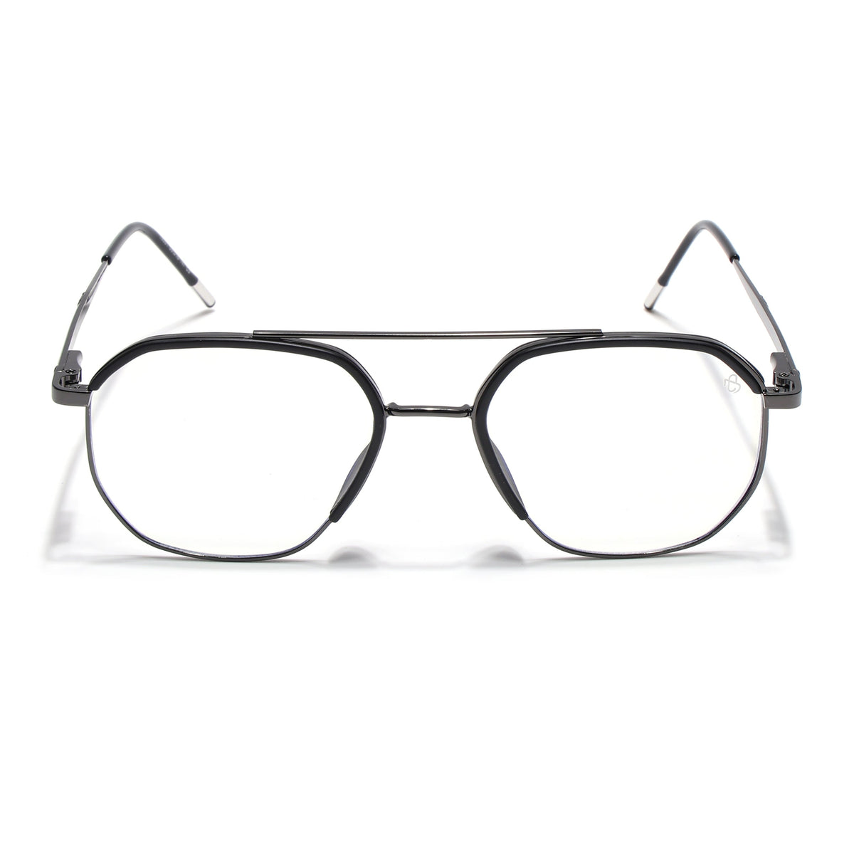 Eyejack Aura Grey & Black Wayfarer Eyeglasses for Men & Women (19001FCL1946-C1)