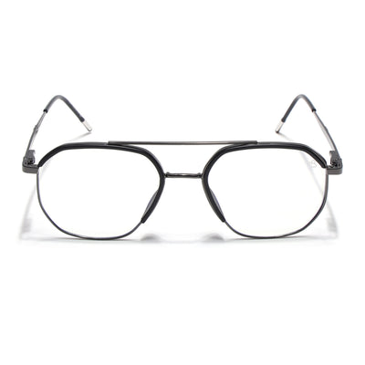 Eyejack Aura Grey & Black Wayfarer Eyeglasses for Men & Women (19001FCL1946-C1)