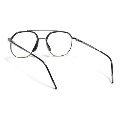 Eyejack Aura Grey & Black Wayfarer Eyeglasses for Men & Women (19001FCL1946-C1)