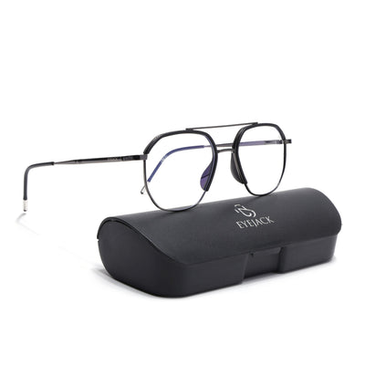 Eyejack Aura Grey & Black Wayfarer Eyeglasses for Men & Women (19001FCL1946-C1)