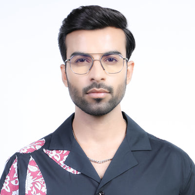 Eyejack Aura Grey & Silver Wayfarer Eyeglasses for Men & Women (19001FCL1947-C2)