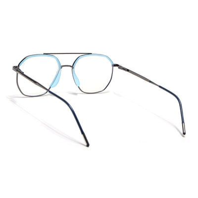 Eyejack Aura Sky Blue & Grey Wayfarer Eyeglasses for Men & Women (19001FCL1949-C4)