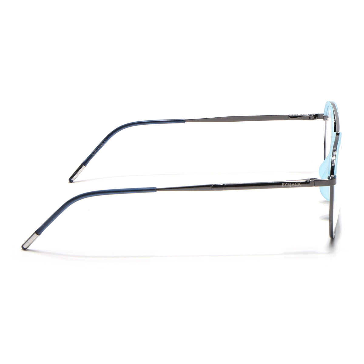 Eyejack Aura Sky Blue & Grey Wayfarer Eyeglasses for Men & Women (19001FCL1949-C4)