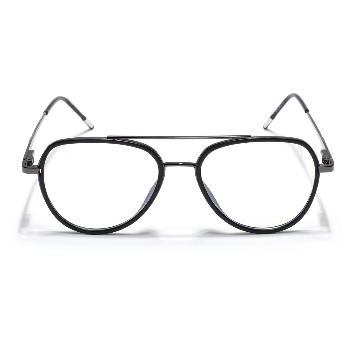 Eyejack Aura Grey & Black Wayfarer Eyeglasses for Men & Women (19002FCL1952-C1)