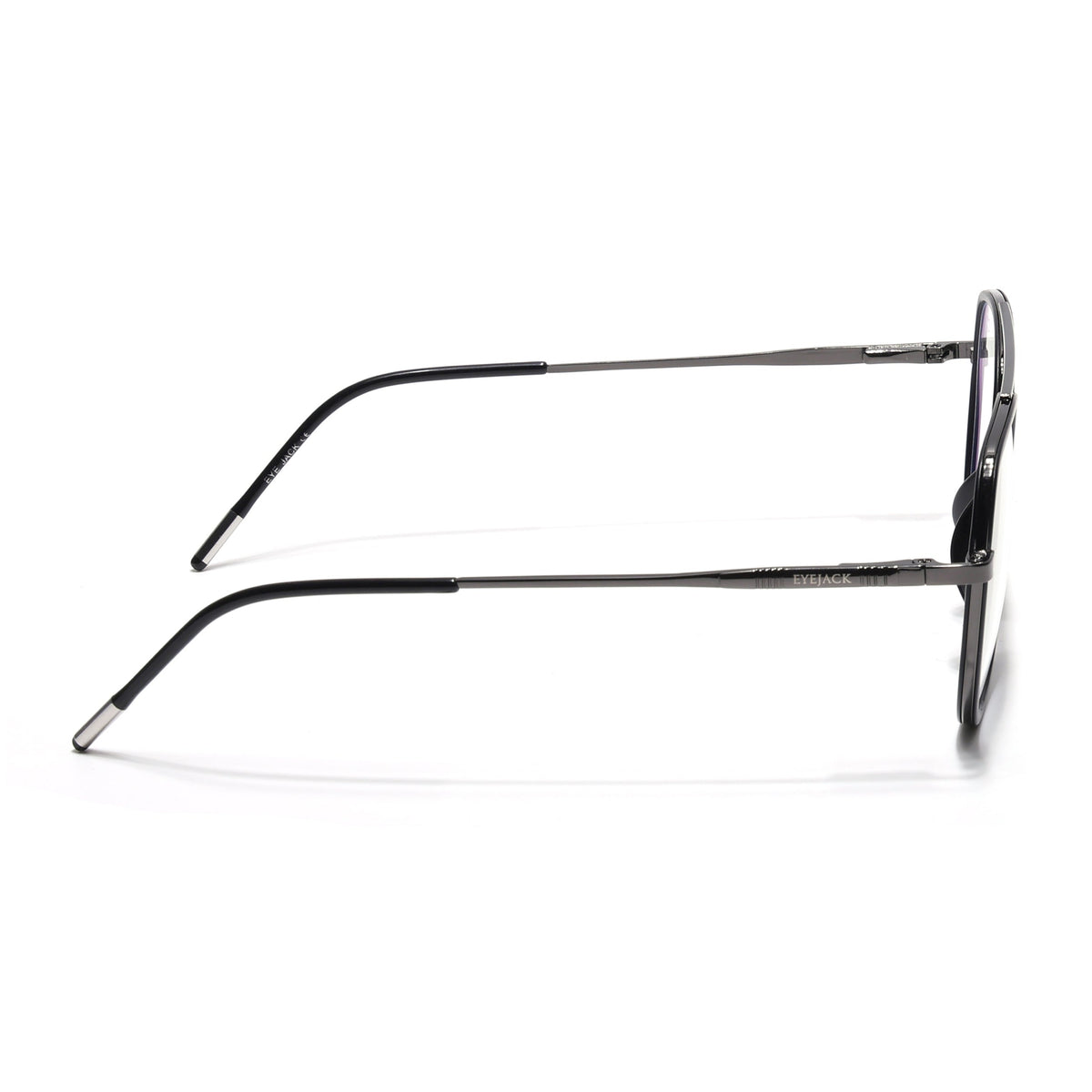 Eyejack Aura Grey & Black Wayfarer Eyeglasses for Men & Women (19002FCL1952-C1)