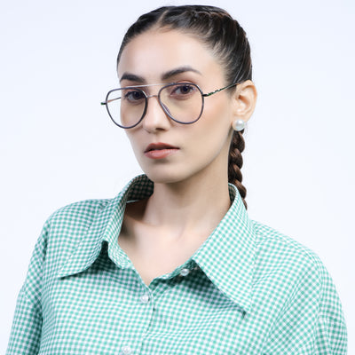 Eyejack Aura Grey & Silver Wayfarer Eyeglasses for Men & Women (19002FCL1953-C2)